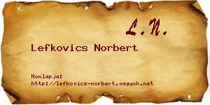 Lefkovics Norbert névjegykártya