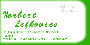 norbert lefkovics business card